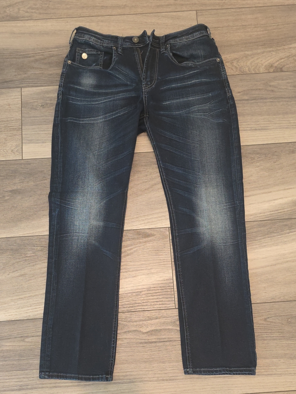 Buffalo David Bitton Men's Dark Indigo Straight Jeans